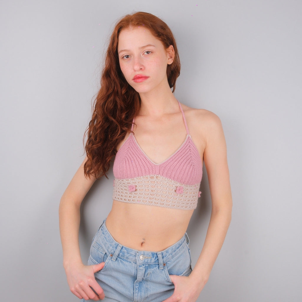 Bellagio Powder Pink Crop Top
