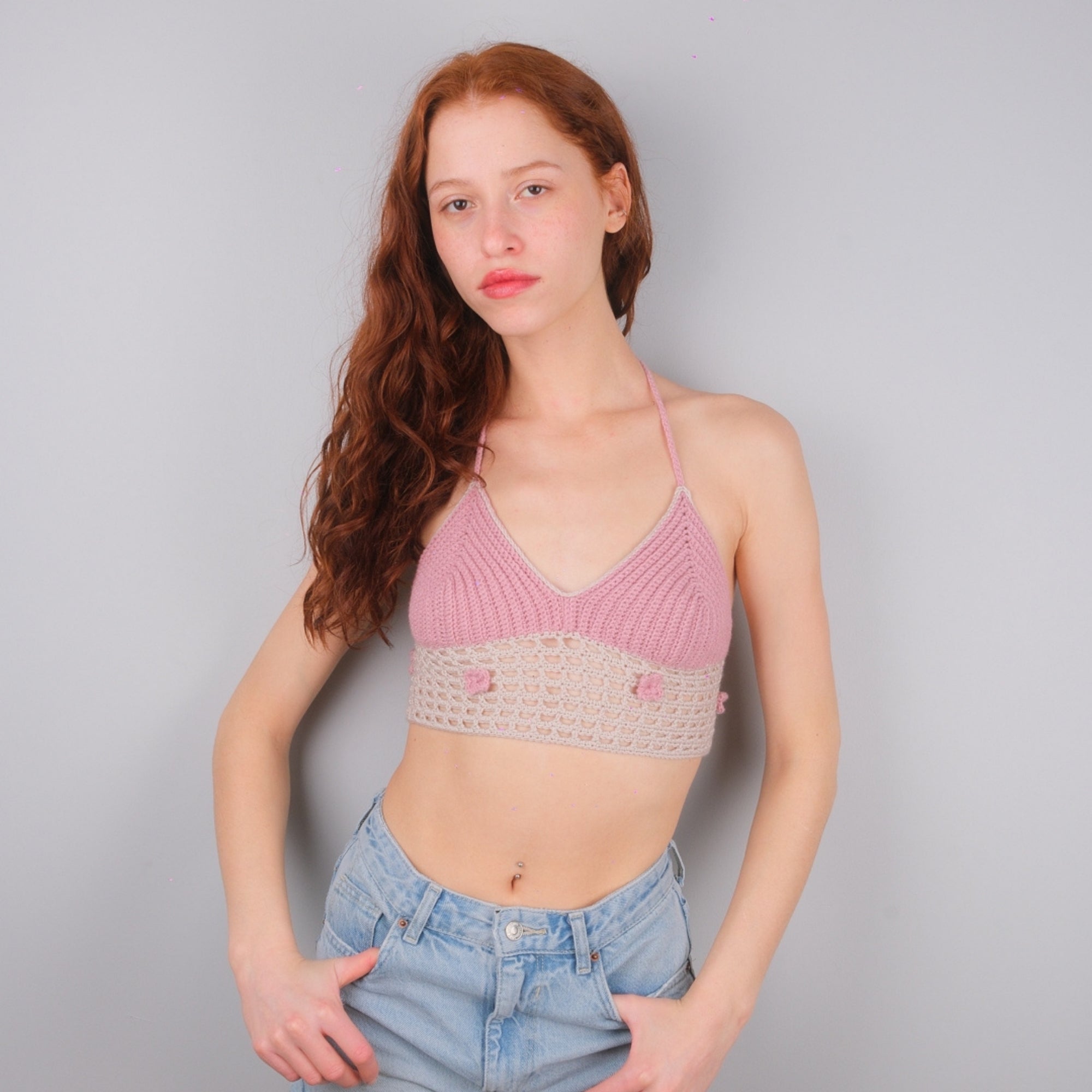Bellagio Powder Pink Crop Top