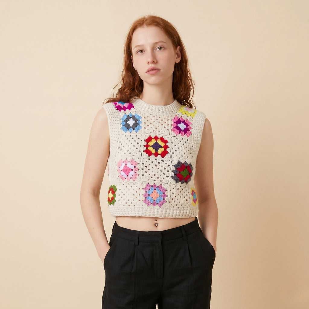 Fiora Granny Square Tank Top