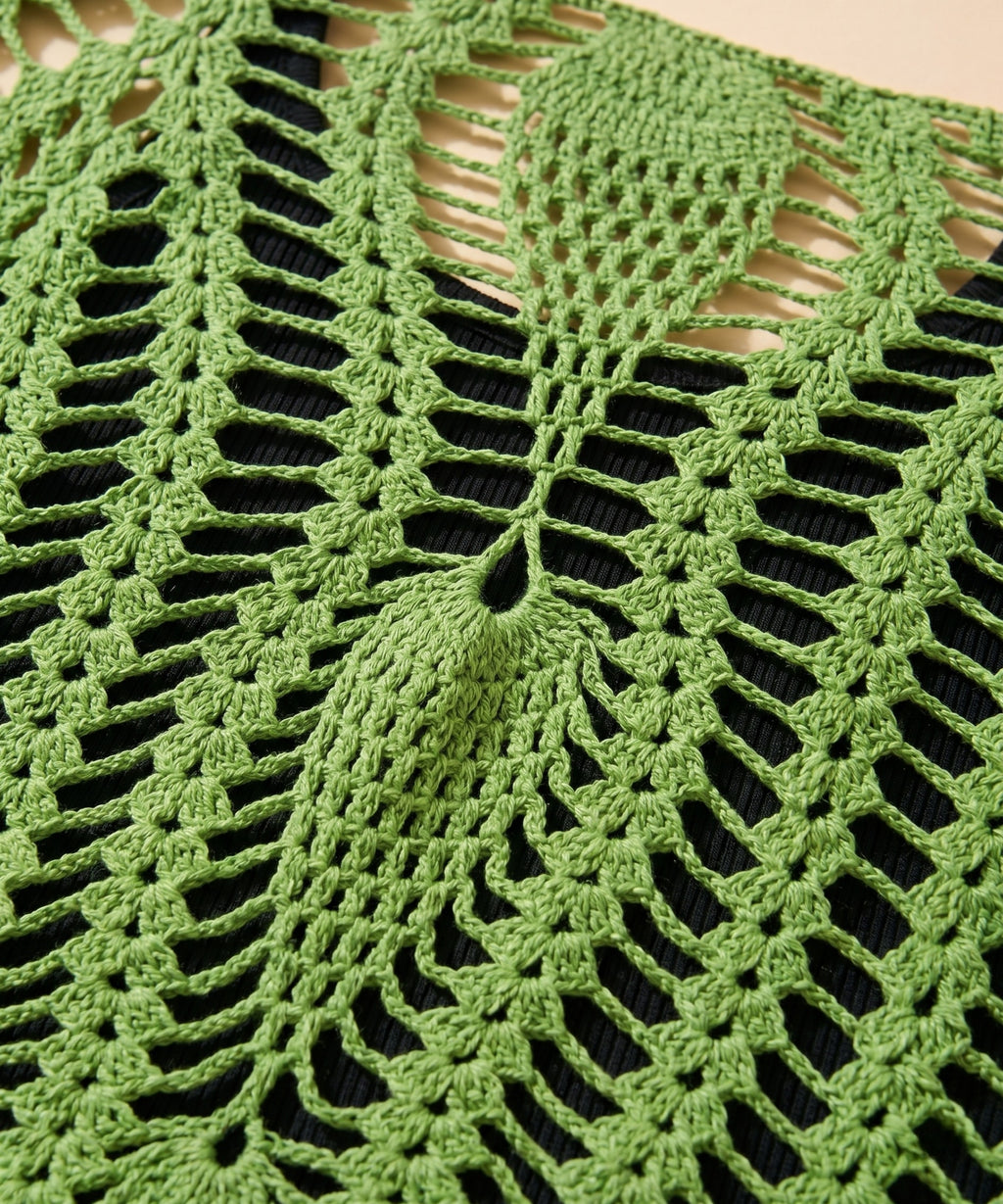 Dolcedo Olive Mesh Pullover
