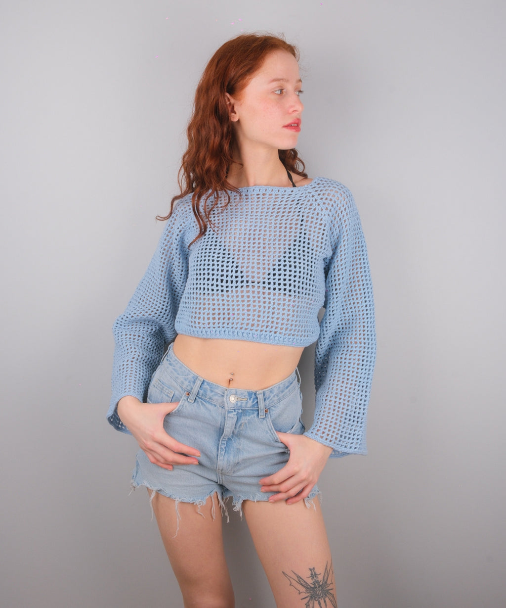 Celeste Uzun Kol Crop Top