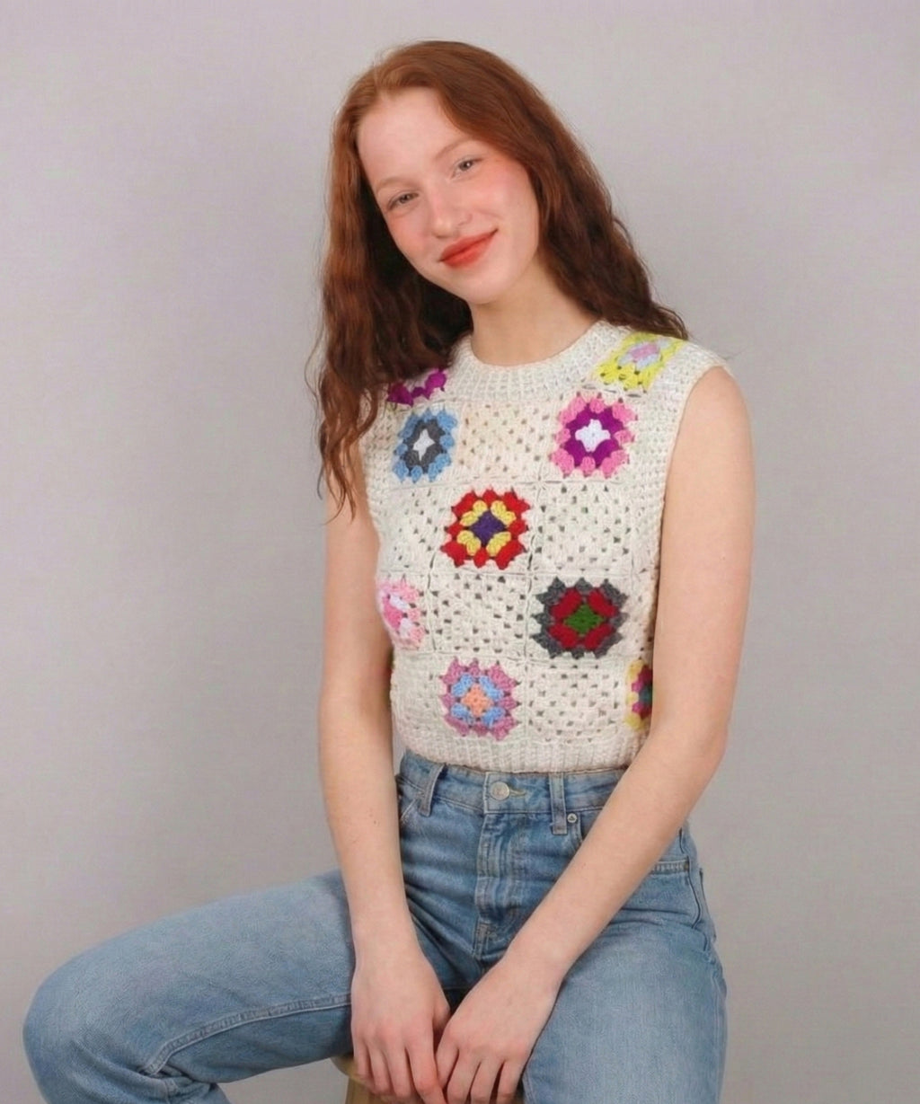 Fiora Granny Square Tank Top