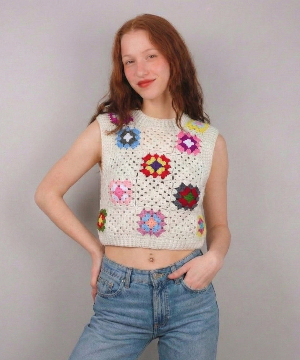 Fiora Granny Square Tank Top
