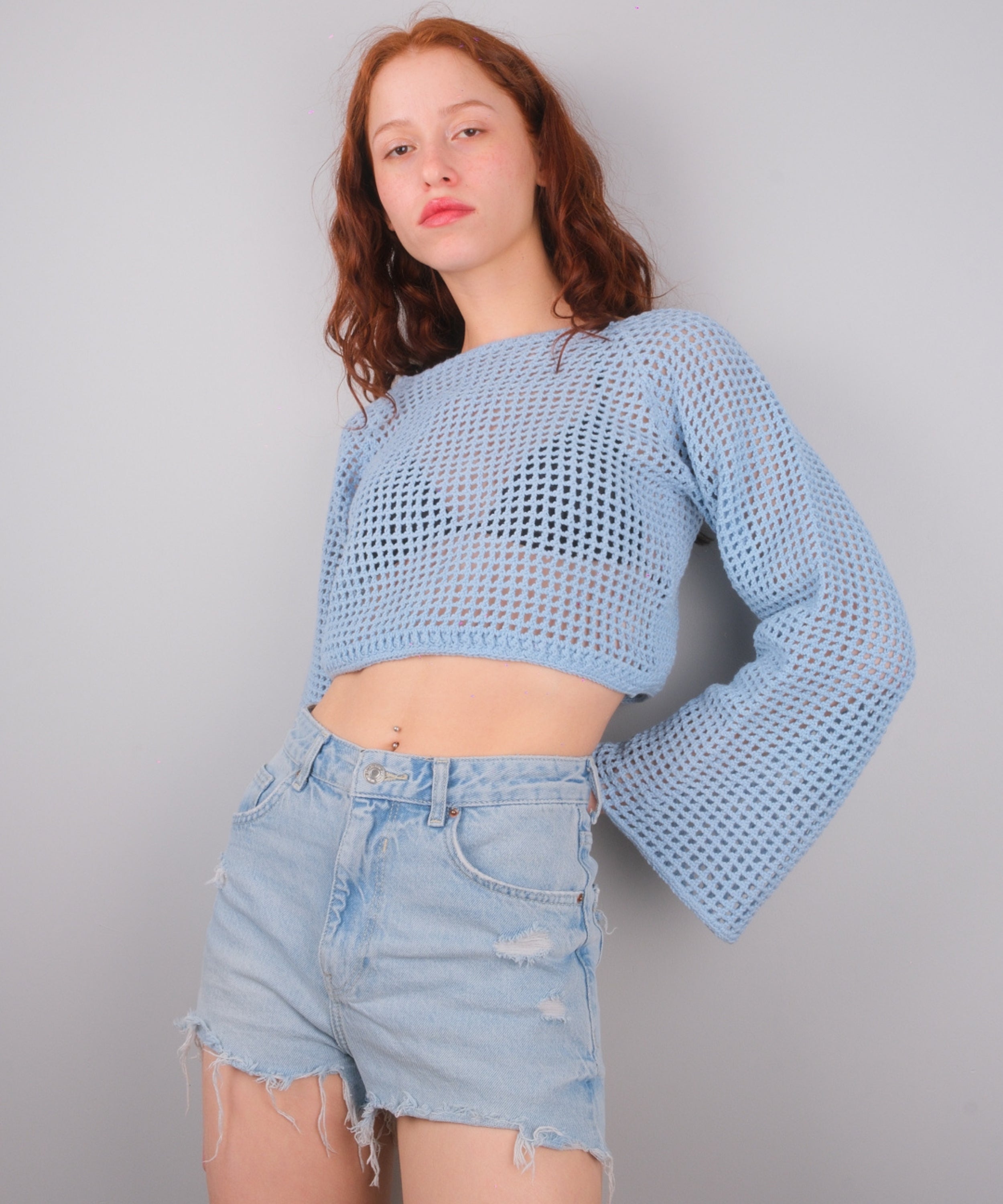 Celeste Uzun Kol Crop Top