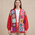 Sedona Scarlet Granny Square Hırka