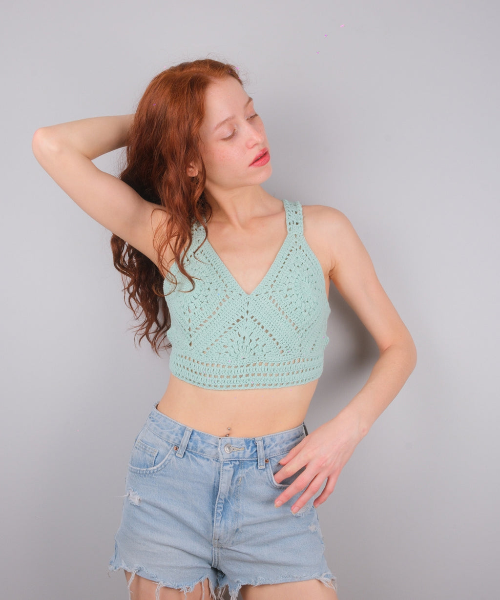 Sanremo Mint Crop Top