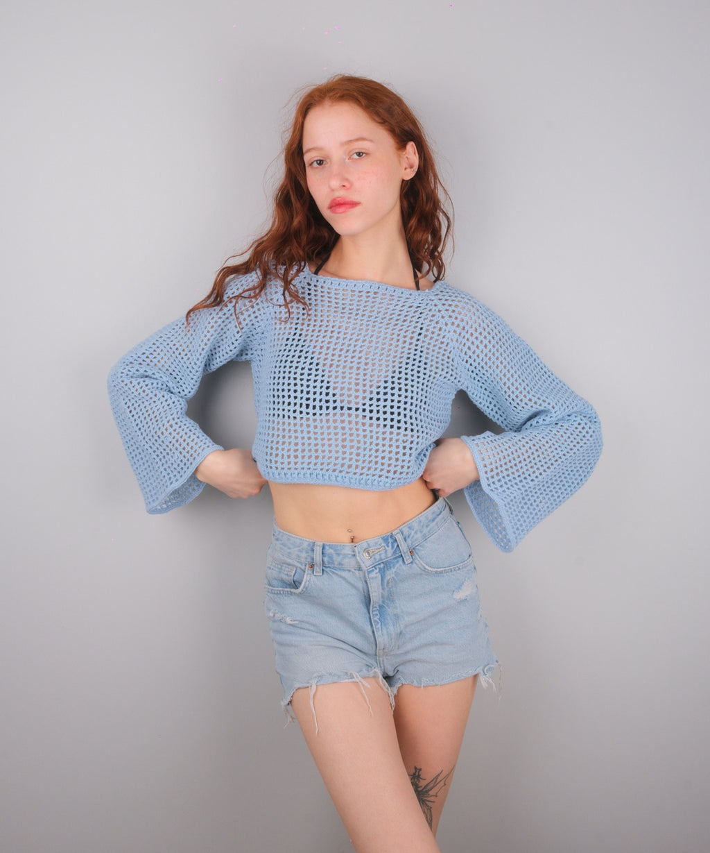 Celeste Uzun Kol Crop Top