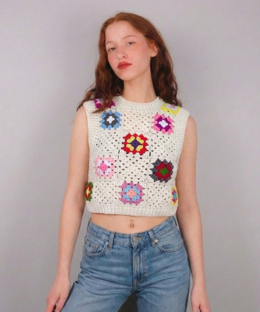 Fiora Granny Square Tank Top