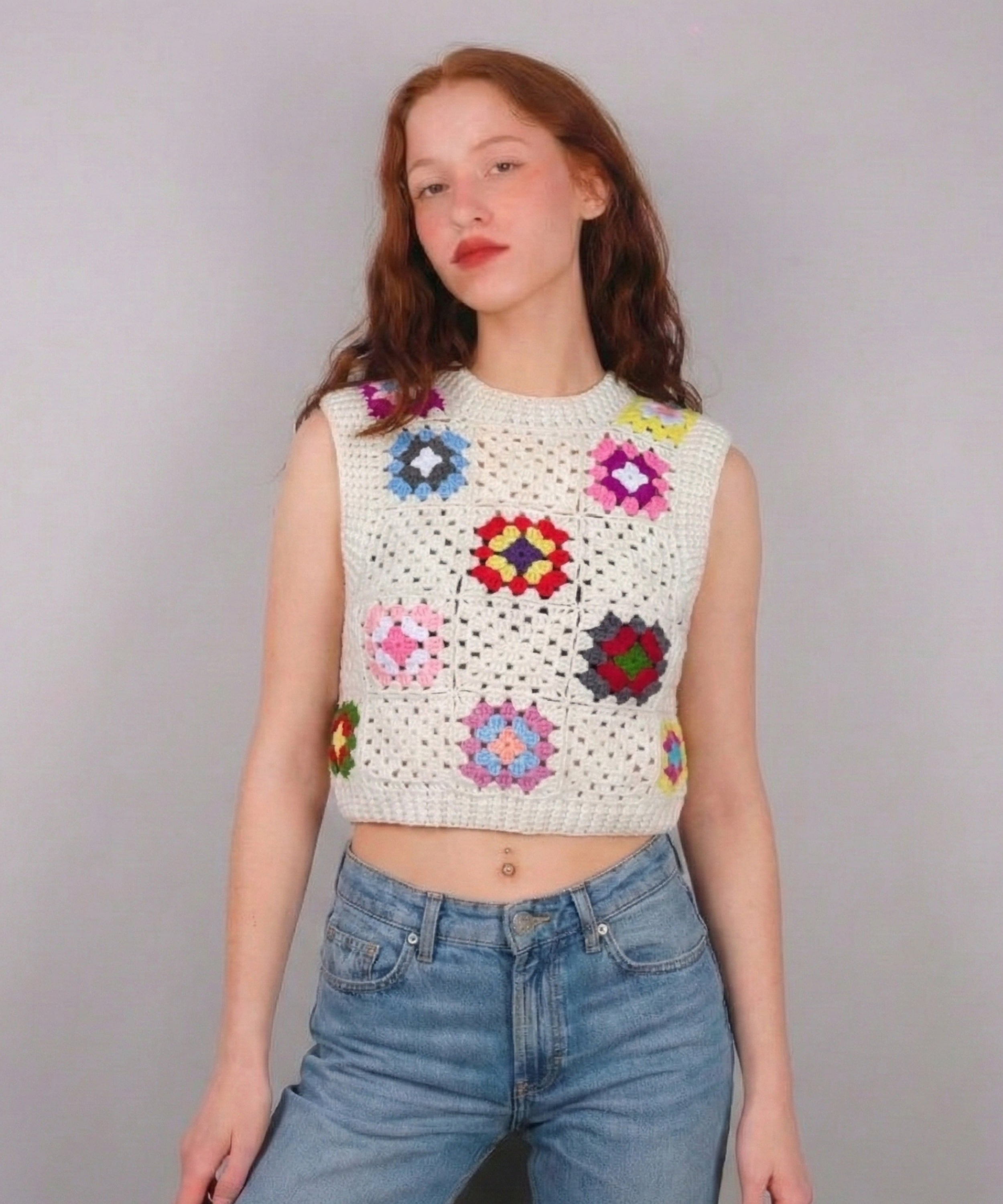 Fiora Granny Square Tank Top