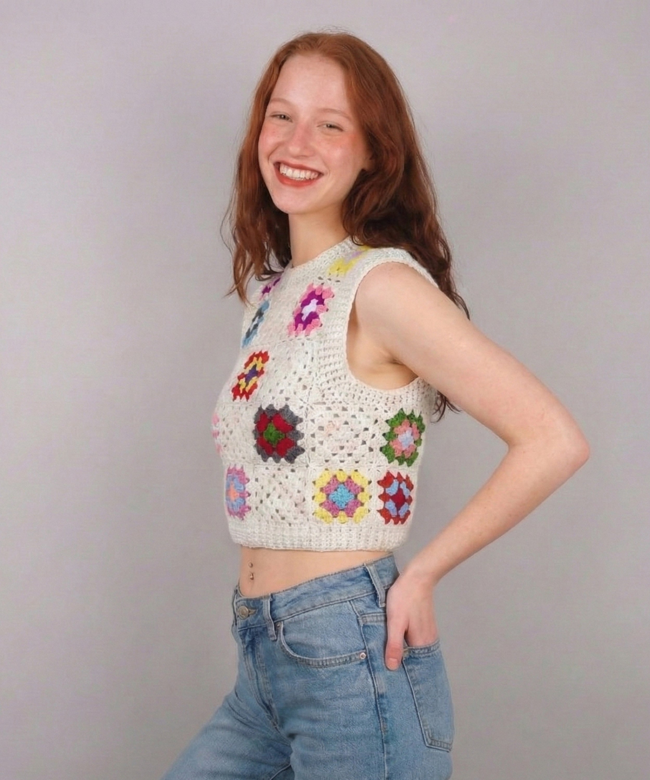 Fiora Granny Square Tank Top