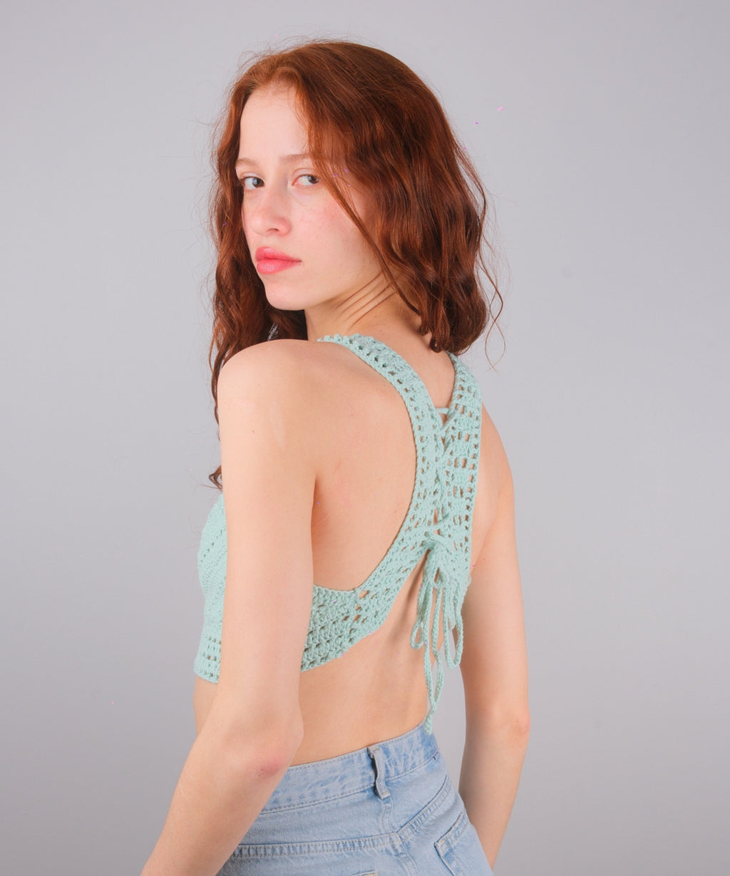 Sanremo Mint Crop Top